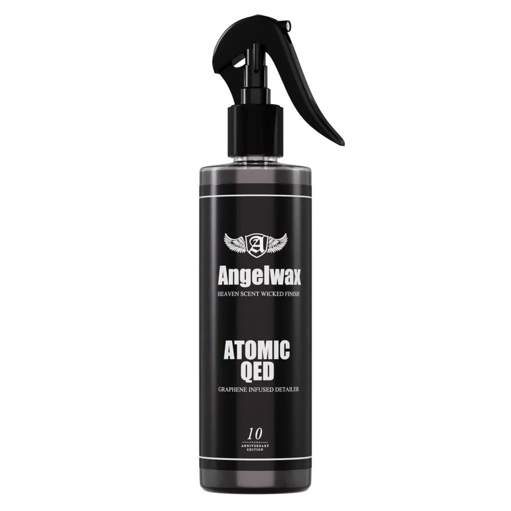 Atomic QED from Angelwax is a state-of-the-art graphene quick detailing spray